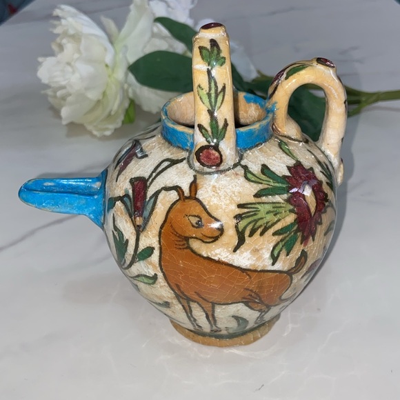 Vintage Collectible Hand Made Hand Painted Pottery Jug - Picture 3 of 17
